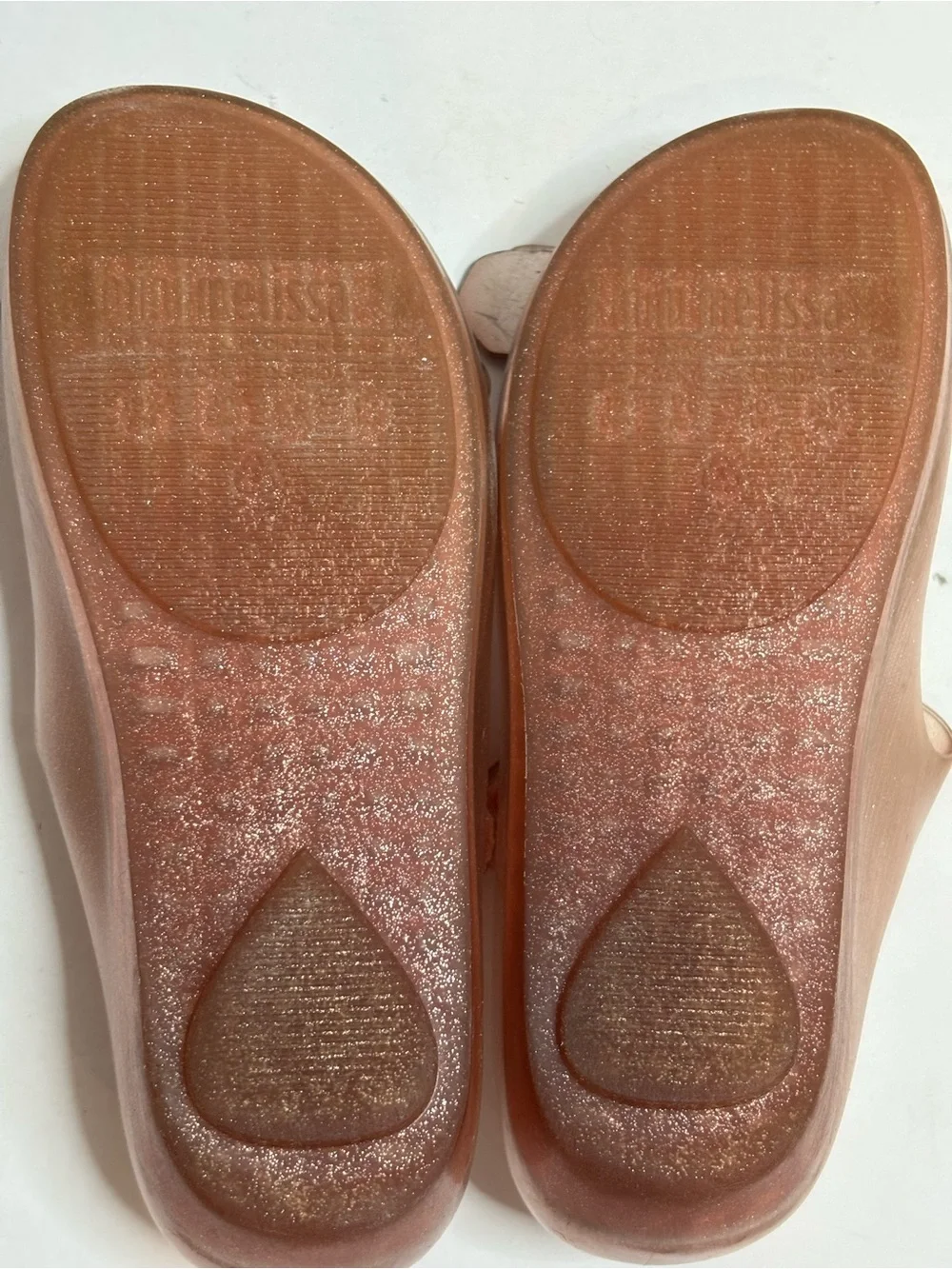 Mini Melissa Ultragirl Butterfly Sparkly Mary Jane Pink Shoes 12